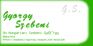 gyorgy szebeni business card